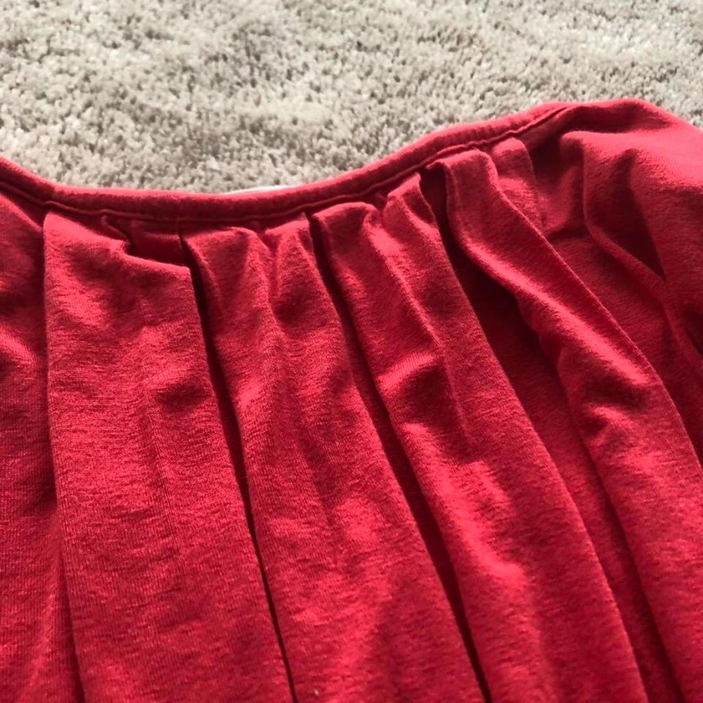Max Studio Red Tank Ruffle Tank Top - Picture 3 of 3